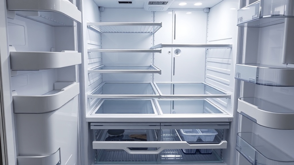 냉장고 내부 수납 구조를 보여주는 상세 이미지